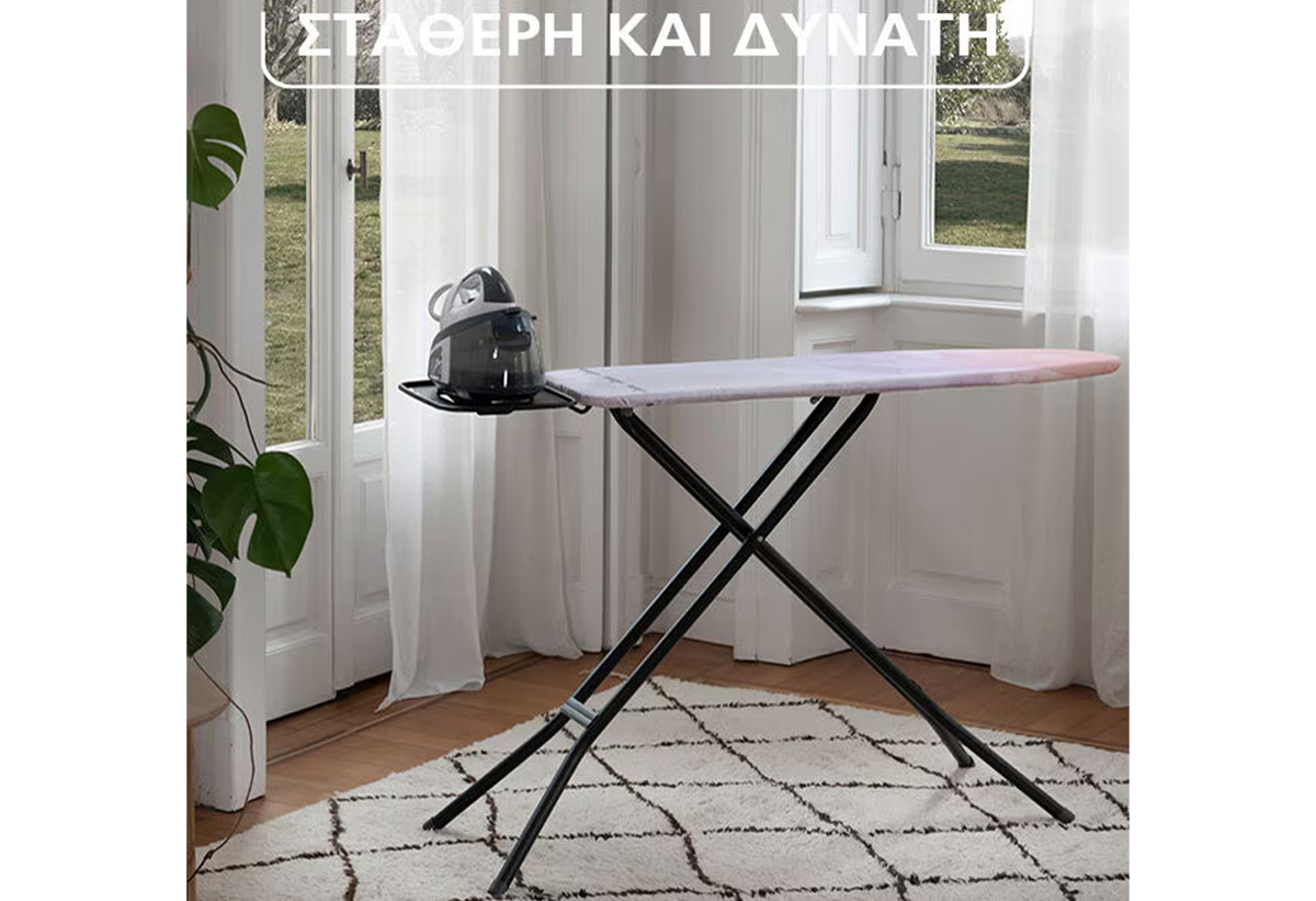 Εδώ απεικονίζεται η σιδερώστρα με ένα σύστημα ατμού.